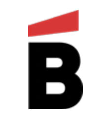 Logo for Ballet Hispanico - black B with a red accent