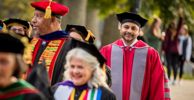 President Nair at the Arcadia inauguration ceremony